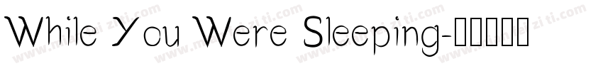While You Were Sleeping字体转换
